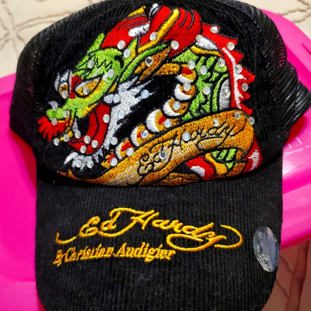 Ed Hardy Embellished Mesh Cap